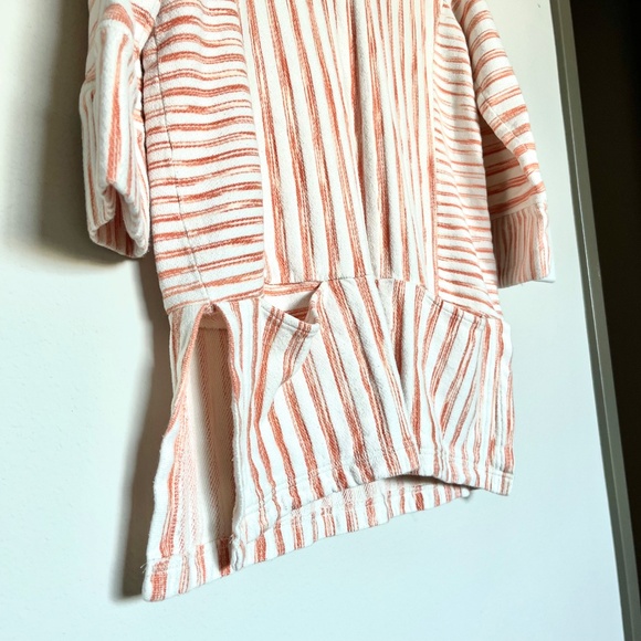 Soft Surroundings Briza Stripe Knit Tunic Cotton-blend Terry with Pockets Size M - Picture 4 of 8